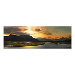Ansicht von Snowdonia von Portmadog Fotodruck
