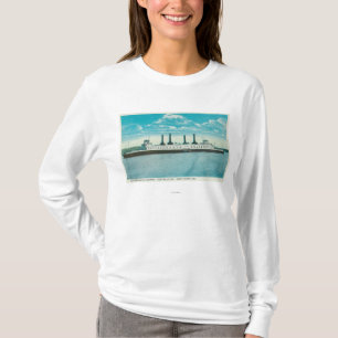 Ansicht von SP-Dampfer gegen CostaPort Costa, CA T-Shirt