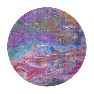 Ansicht von Space Paint Flow Art Schneidebrett
