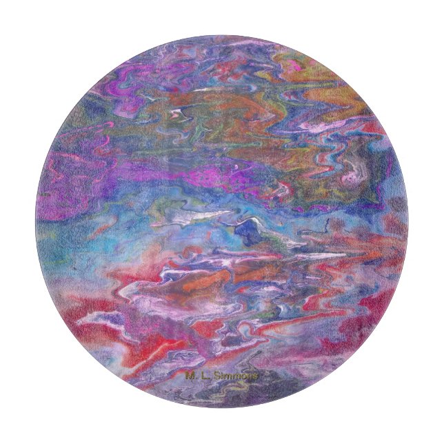 Ansicht von Space Paint Flow Art Schneidebrett (Vorderseite)