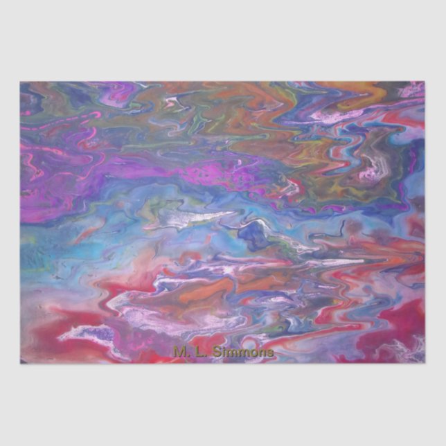 Ansicht von Space Paint Flow Art Seidenpapier (Vorderseite)