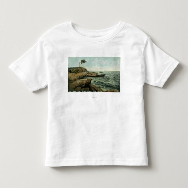 Ansicht von Spitzen-Insel und von Paar-Baum Kleinkind T-shirt (Vorderseite)