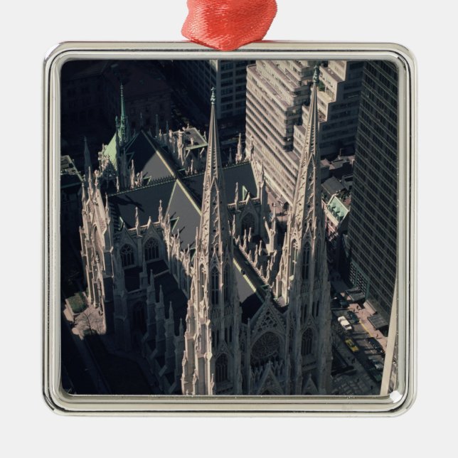 Ansicht von St Patrick Kathedrale Silbernes Ornament (Vorne)