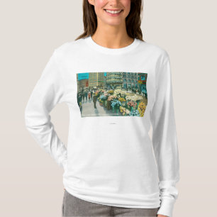 Ansicht von Straßen-BlumeVenders T-Shirt