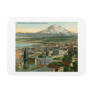 Ansicht von Tacoma, Washington 1911 Vintag Magnet