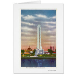 Ansicht von Texaco riesigem Thermometer