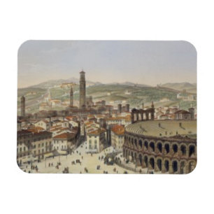 Ansicht von Verona, graviert von L. Cherbuin Magnet