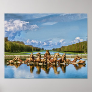 Ansicht von Versailles, Frankreich, Druck Poster