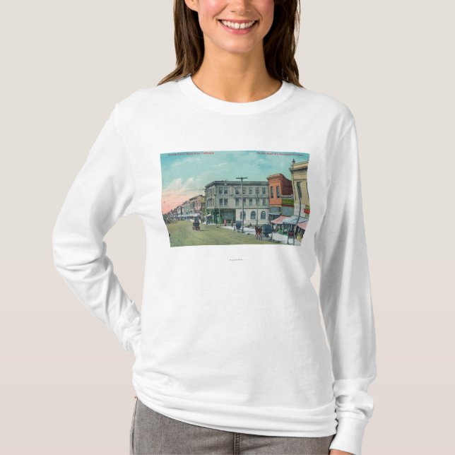 Ansicht von viertem StreetSanta Rosa, CA T-Shirt (Vorderseite)