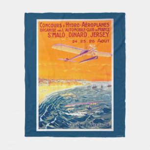 Ansicht von Wasserflugzeugen in Luft und Wasser Po Fleecedecke
