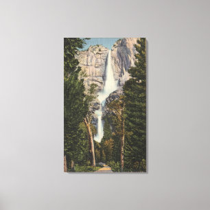 Ansicht von Yosemite Falls u. von Tal Leinwanddruck