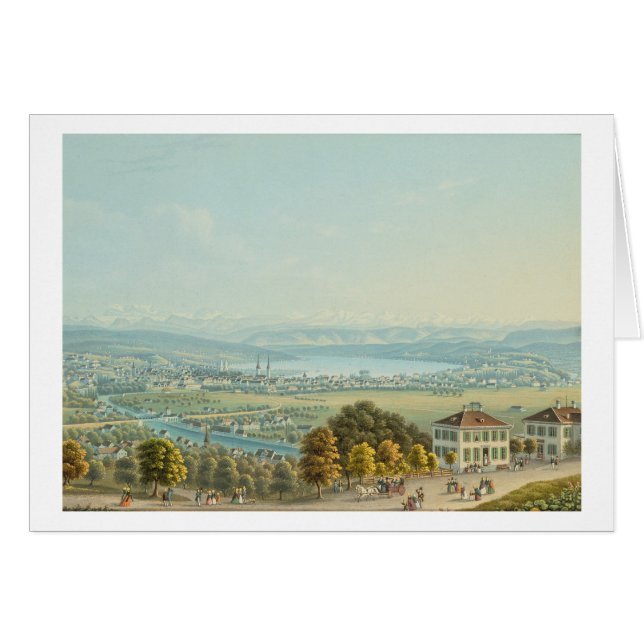 Ansicht von Zürich, c.1840 (w/c) (Vorderseite (Horizontal))