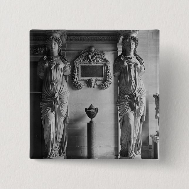 Ansicht von zwei Caryatids von den Caryatids Button (Vorderseite)