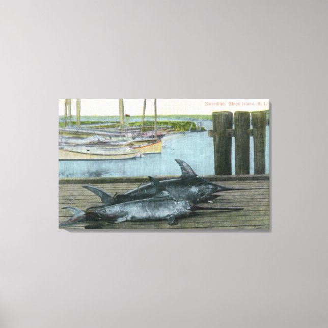 Ansicht von zwei Schwertfischen Leinwanddruck (Vorderseite)