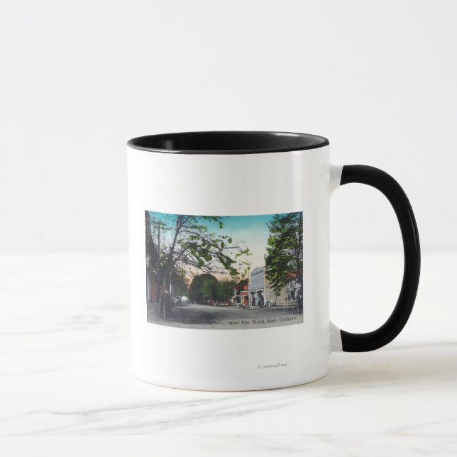 Ansicht West Elm StreetLodi, CA Tasse (Rechts)