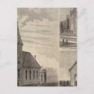 Ansichten der deutschen katholischen Kirchen in Mi Postkarte