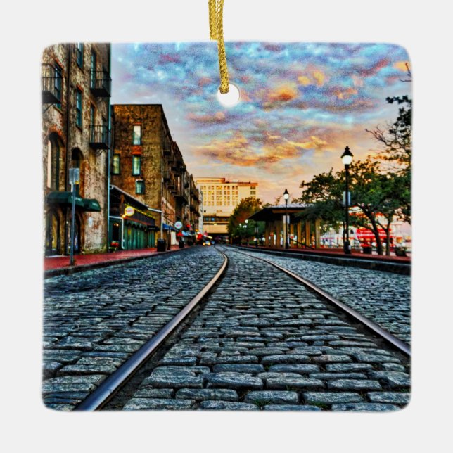 Ansichten der Fluss Street Keramikornament (Vorderseite)