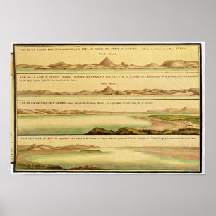 Ansichten des Hafens von San julianisch, Patagonia Poster