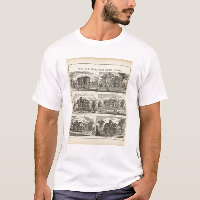 Ansichten in Maywood, Cook County, Illinois T-Shirt (Vorderseite)
