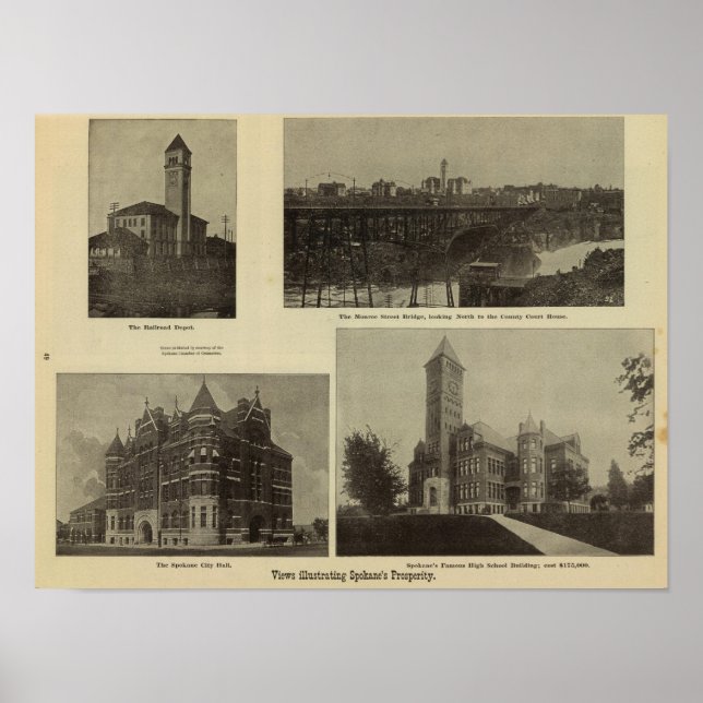 Ansichten, Spokanes Wohlstand Poster (Vorne)