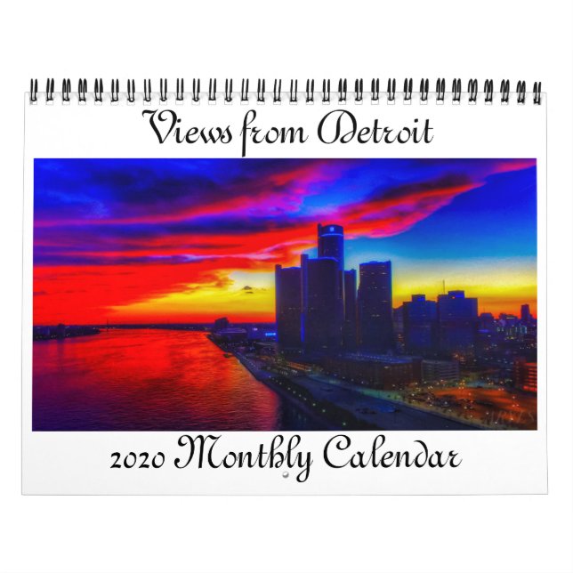 Ansichten von Detroit 2020 Monatlicher Kalender (Titelbild)