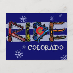 Ansichtskarte für das Snowboard Ride Colorado Postkarte