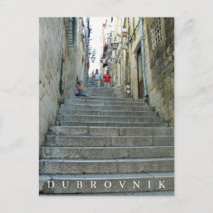 Ansichtskarte für die Treppe von Dubrovnik Postkarte