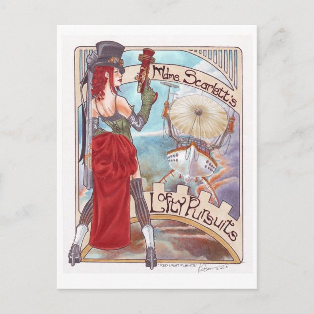 Ansichtskarte für rote Leuchtenflüge Postkarte (Vorderseite)