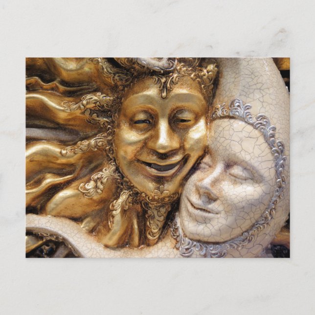 Ansichtskarte für Sonne und Mond Postkarte (Vorderseite)