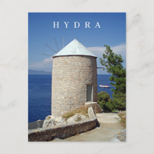 Ansichtskarte für Windmühle auf der Insel Hydra Postkarte