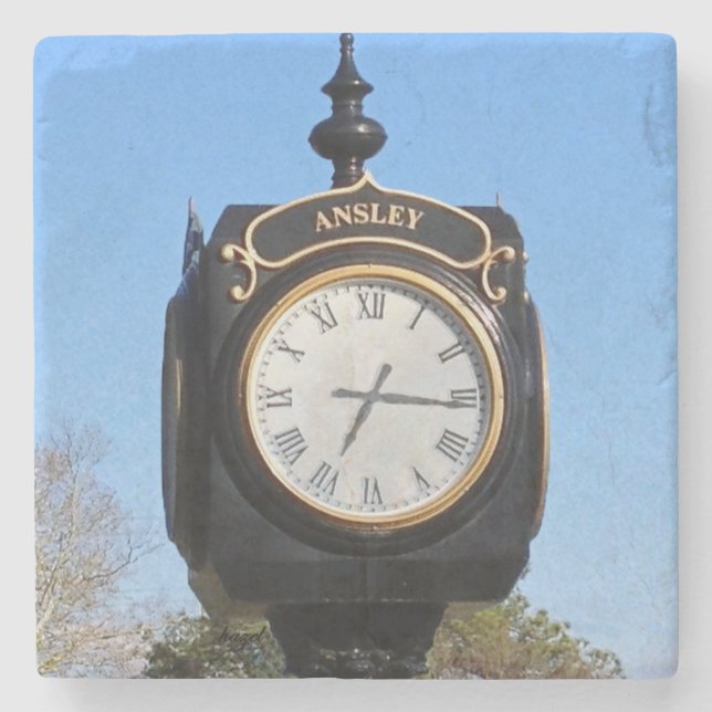 Ansley Golf-Verein-Uhr, Steinuntersetzer (Vorderseite)