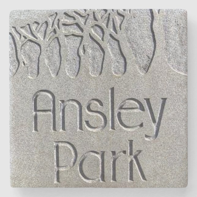 Ansley Park, Atlanta Marble Stone Untersetzer. Steinuntersetzer (Vorderseite)