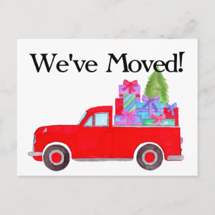 Ansprache Ankündigung Retro Lieferwagen Truck Weih Postkarte