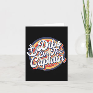 Anspruch auf den Kapitän Lustige Vintage-Bootsfahr Karte