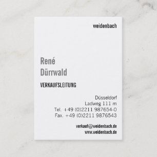 Anspruchsvoll groß visitenkarte