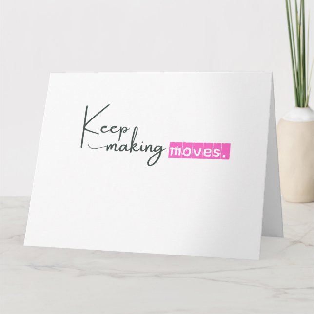 Anspruchsvoll minimalistisch karte (Vorderseite)