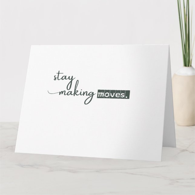 Anspruchsvoll minimalistisch karte (Vorderseite)