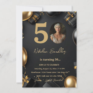 Anspruchsvolle 50 Geburtstagsparty Einladung