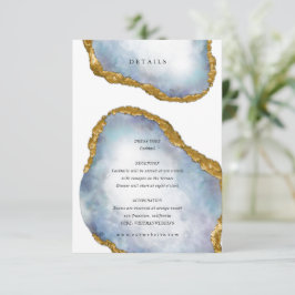 Anspruchsvolle Agate Pearl Golden Wedding Details Begleitkarte