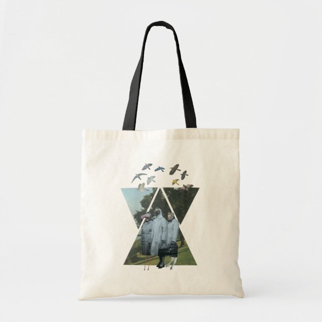 Anspruchsvolle Birds Collage Tote Bag Tragetasche (Vorne)