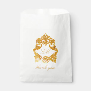 Anspruchsvolle Classic Imitate Foil Gold Rokoko Geschenktütchen