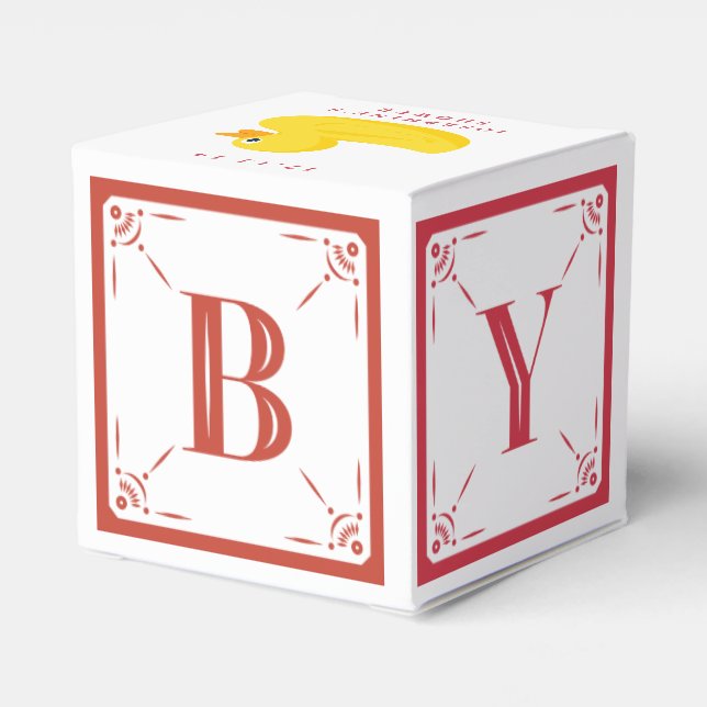 Anspruchsvolle Duck Baby Block Geschenkboxen Geschenkschachtel (Rückseite)