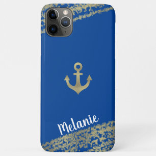 Anspruchsvolle Foil Gold Edges Sailor Marine Blue Case-Mate iPhone Hülle
