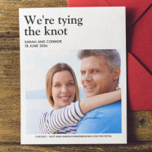 Anspruchsvolle Foto-Save the Date-Karte