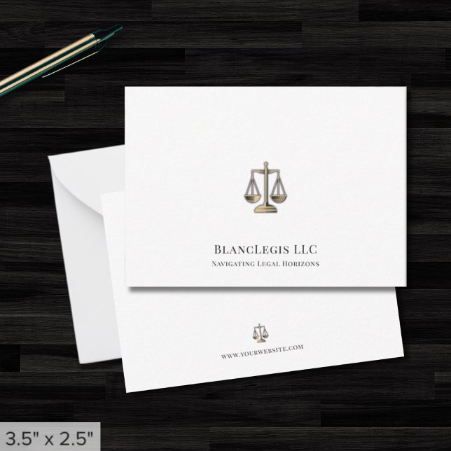 Anspruchsvolle Gold Justice Scale Legal Note Card Mitteilungskarte (Von Creator hochgeladen)
