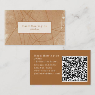 Anspruchsvolle Grunge QR Code Business Card Einzig Visitenkarte