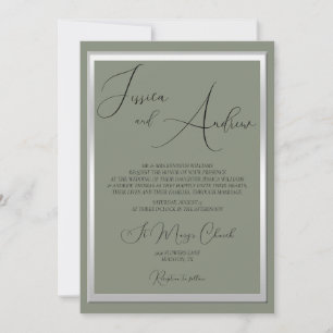 Anspruchsvolle Hochzeit & Silver Wedding Einladung