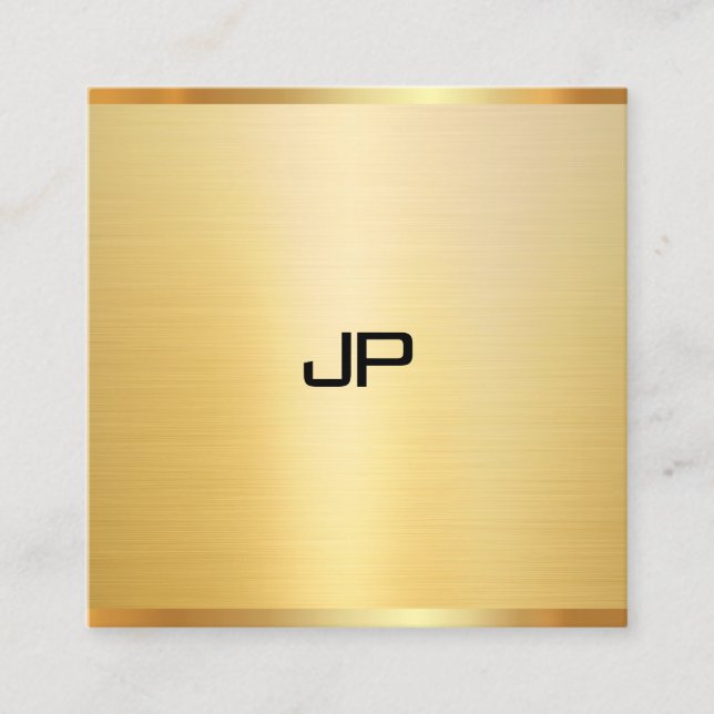 Anspruchsvolle Imitate Gold Elegantes Template Mod Quadratische Visitenkarte (Vorderseite)