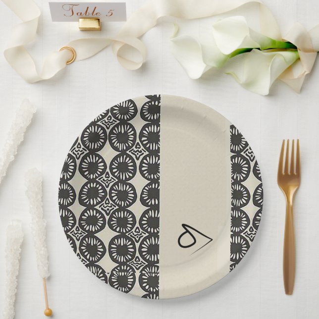 Anspruchsvolle Luxuskaribik Pappteller (Hochzeit)