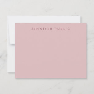 Anspruchsvolle moderne Rose Gold Template Elegant Mitteilungskarte